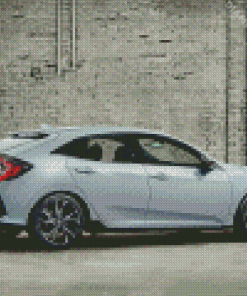 Grey Honda Hatchback Diamond Paintings