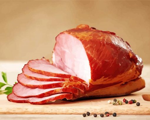 Tasty Ham Tranches Diamond Paintings