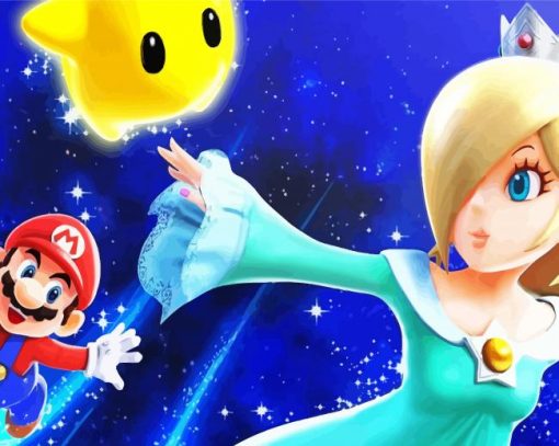 Mario Galaxy Rosalina Diamond Paintings