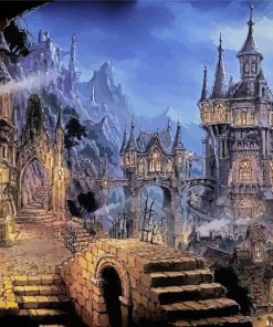 Fantasy Medieval Town Diamond Paintings