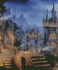 Fantasy Medieval Town Diamond Paintings