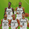 Milwaukee Bucks Players Diamond Paintings