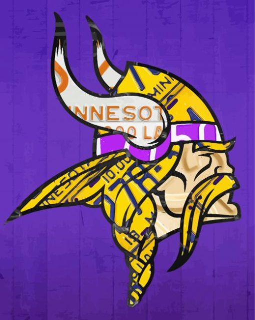 Minnesota Vikings Logo Art Diamond Paintings