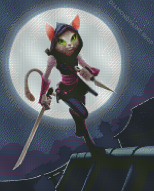 Ninja Cat Diamond Paintings