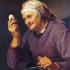 Old Lady And Eggs Diamond Paintings