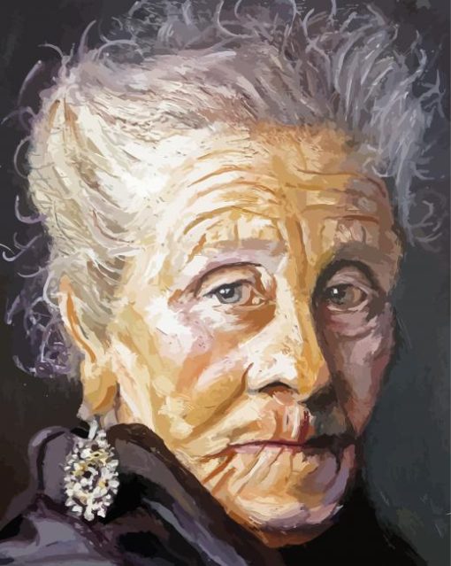 Vintage Old Lady Diamond Paintings