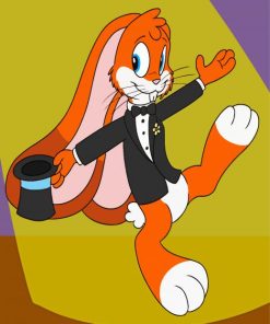 Orange Big Eared Bunny Diamond Paintings