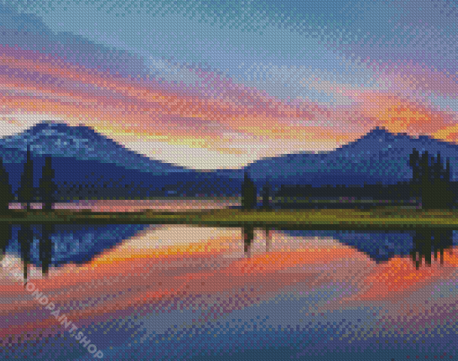 Oregon Mountains Diamond Paintings