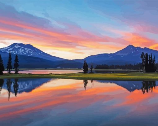 Oregon Mountains Diamond Paintings