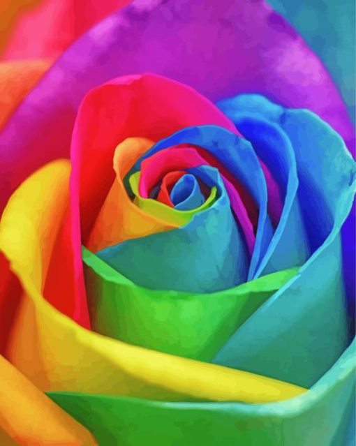 Rainbow Rose Diamond Paintings