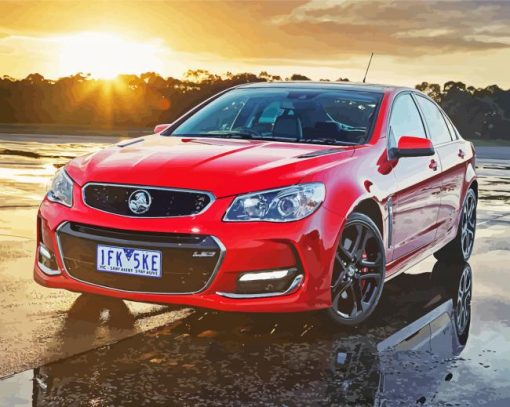 Red Holden Commodore Diamond Paintings