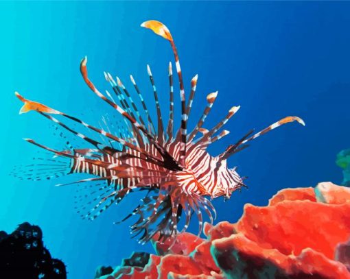 Red Lionfish Diamond Paintings