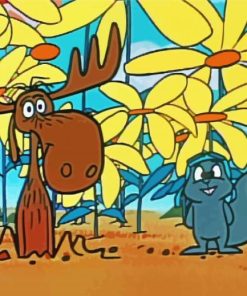 Rocky And Bullwinkle Character Diamond Paintings