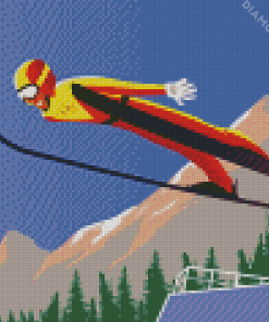 Ski Jump Art Diamond Paintings