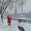 Snowy Romantic Date Diamond Paintings