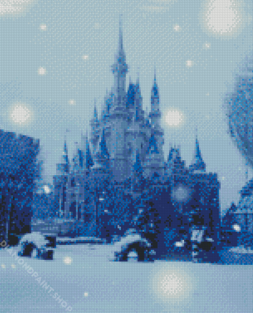 Snowy Disney Palace Diamond Paintings