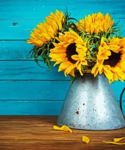 Sunflower On Table Diamond Paintings