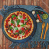 Tasty Ham Pizza Diamond Paintings