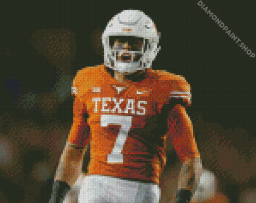 Texas Football Player Diamond Paintings