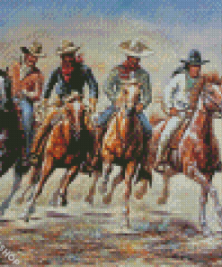 Cowboys And Horses Art Diamond Paintings