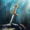 The Sword Excalibur In Stone Diamond Paintings