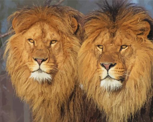 The Two Lions Diamond Paintings