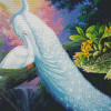 White Peacock Bird Diamond Paintings