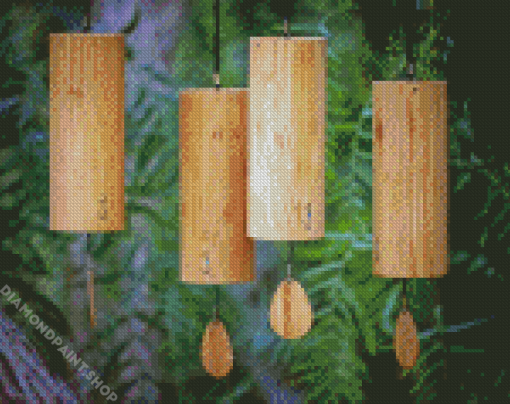 Wooden Wind Chimes Diamond Paintings