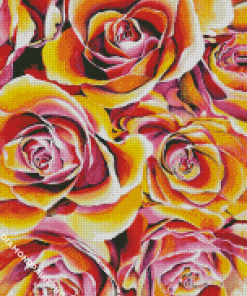 Yellow And Pink Roses Diamond Paintings