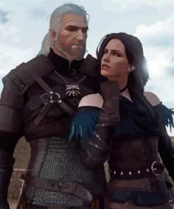 Yennefer And Geralt Cartoon Diamond Paintings