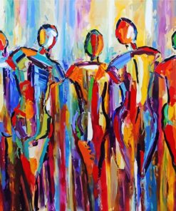 Abstract Colorful People Diamond Paintings