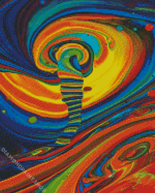 Abstract Colorful Tornado Diamond Paintings