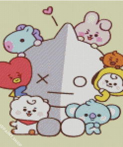 Aesthetic BT21 Cartoon Diamond Paintings