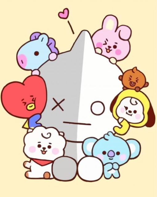 Aesthetic BT21 Cartoon Diamond Paintings