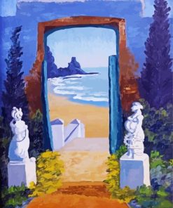 Aesthetic Door Beach Diamond Paintings