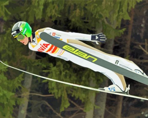 Ski Jumper Diamond Paintings