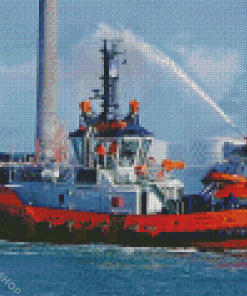 Aesthetic Tug Boat Diamond Paintings