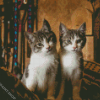 Adorable Two Kitties Diamond Paintings