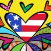 Abstract Britto Heart Diamond Paintings