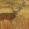 Deer In Desert Diamond Paintings