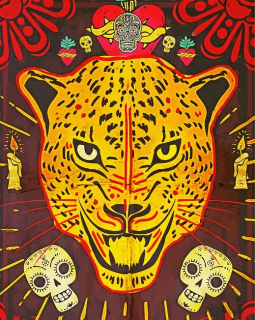 Tiger And Skull Diamond Paintings