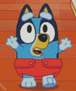 Baby Bluey Character Diamond Paintings