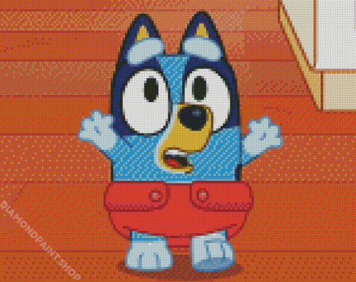 Baby Bluey Character Diamond Paintings