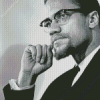 Monochrome Malcom X Diamond Paintings