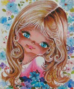 Blond Wide Eyed Girl Diamond Paintings