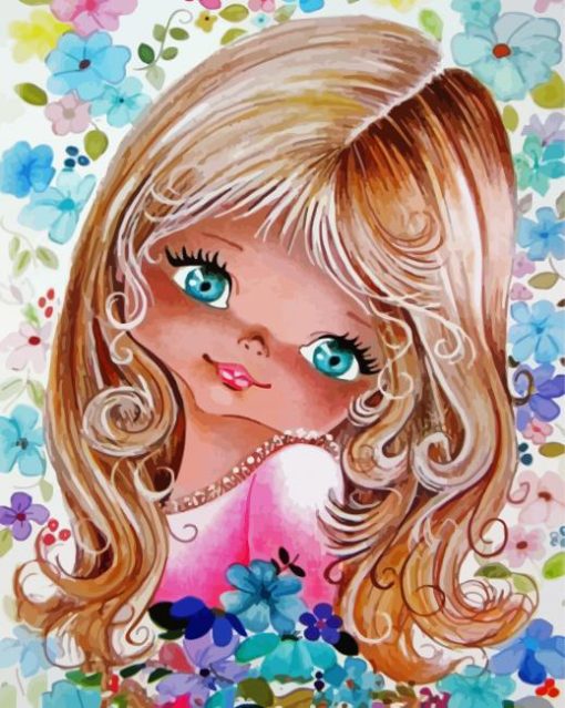 Blond Wide Eyed Girl Diamond Paintings