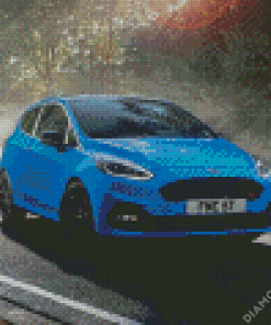 Blue Fiesta Car Diamond Paintings