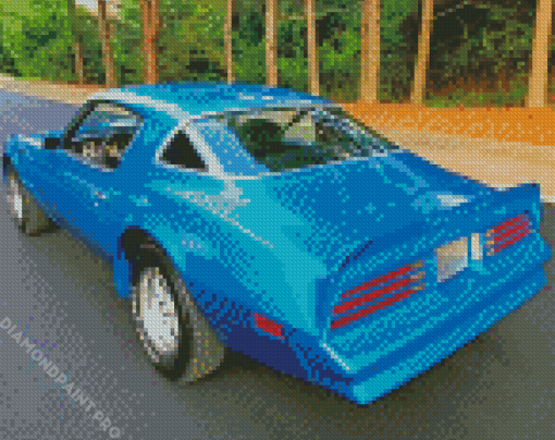 Blue Trans Am Car Diamond Paintings