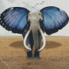 Elephant With Butterfly Wings Diamond Paintings