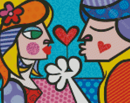 Britto Heart Couple Diamond Paintings